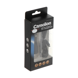 شارژر فندکی کملیون مدل DD823A+CDC016 به همراه کابل تبدیل Type-C/MicroUSB/Lightning