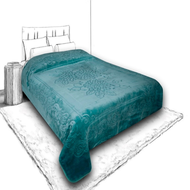 پتو دو نفره گلبافت مدل گل برجسته کد CHG2 سایز 220×240 سانتی متر