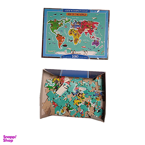 پازل 100 قطعه فنسی طرح کشورها