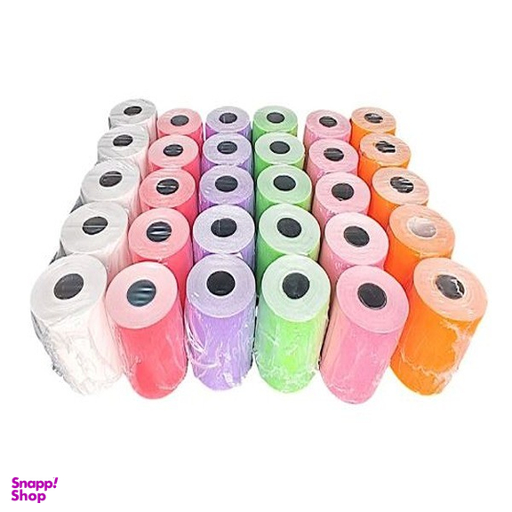 رول کاغذ حرارتی رنگی کارت خوان مدل 57x14 بسته 30 عددی