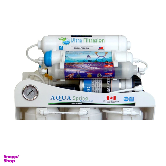 دستگاه تصفیه کننده آب آکوآ اسپرینگ مدل UF-SF4000 به همراه فیلتر دستگاه تصفیه کننده آب بسته 4 عددی