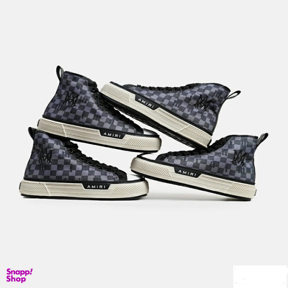 کفش اسنیکر ساقدار طرح Amiri Checkered مدل 5982