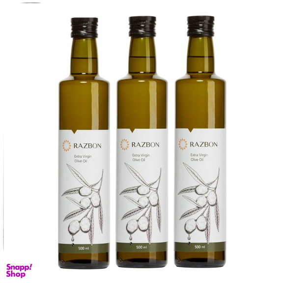 روغن زیتون فرابکر رزبن وزن 500 میلی لیتر بسته 3 عددی
