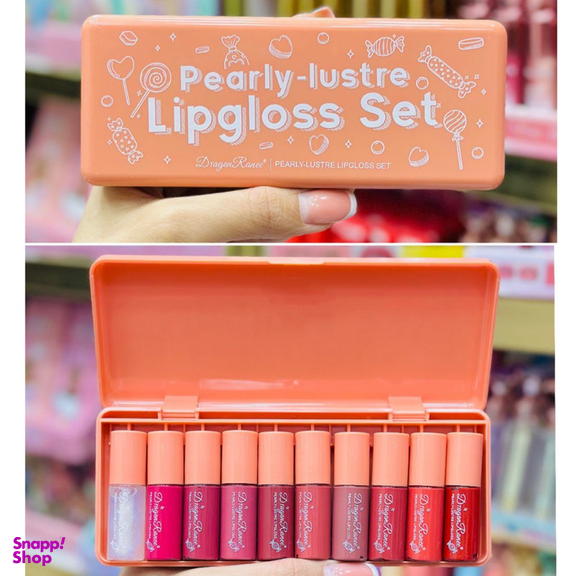 رژلب مایع دراگون رانی مدل pearly کد 02 مجموعه ۱۰ عددی