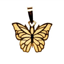 پلاک طلای 18 عیار زنانه مدل پروانه کد 02