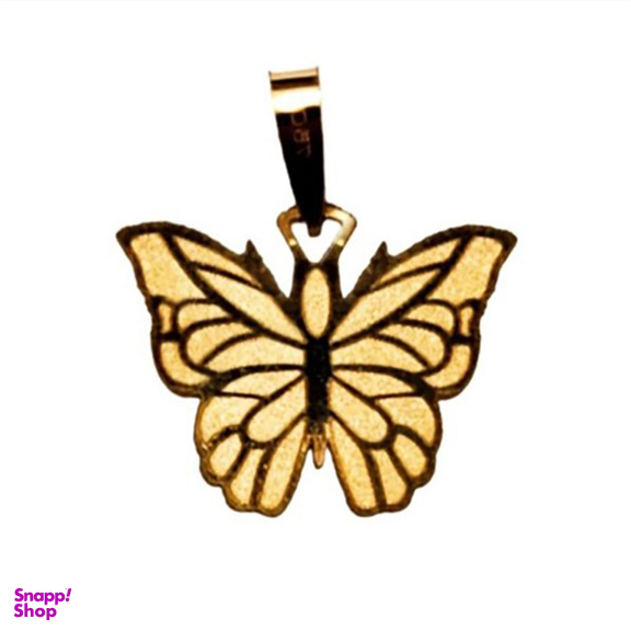 پلاک طلای 18 عیار زنانه مدل پروانه کد 02