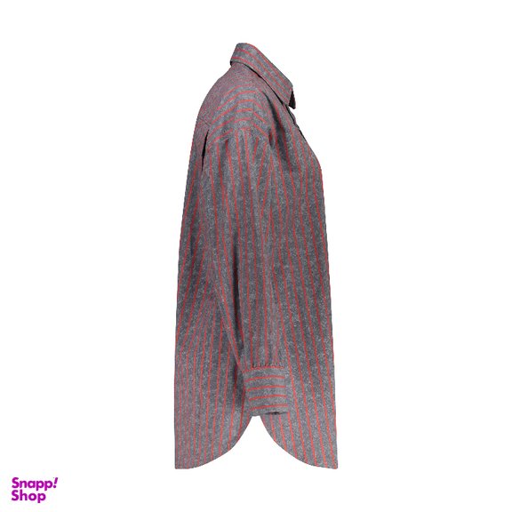 مانتو زنانه لوینت مدل سولینا کد 0117 رنگ طوسی قرمز