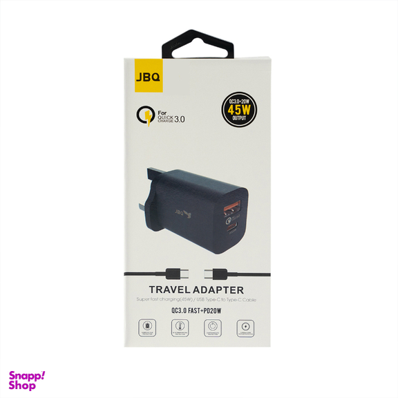 شارژر دیواری 45 وات جی بی کیو مدل HC-P10 به همراه کابل Type-C