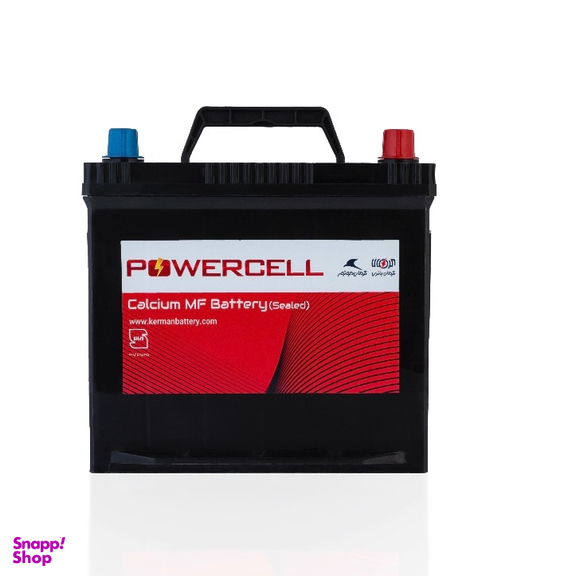 باتری 60 آمپر پایه بلند قطب چپ خودرو کرمان باتری ارگ مدل پاورسل