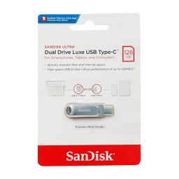 فلش مموری سن دیسک مدل Ultra Dual Drive Luxe ظرفیت 128 گیگابایت