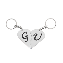 جاکلیدی گیلواره زراوشان مدل قلب دو تکه حرف G U