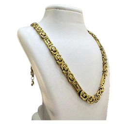 گردنبند استیل مردانه بیزانس کد 02 رنگ طلایی