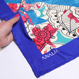 روسری زنانه آنالیا مدل ابریشم مزونی کد 9071