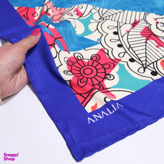 روسری زنانه آنالیا مدل ابریشم مزونی کد 9071