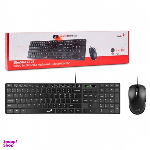 کیبورد و ماوس جنیوس مدل KM-Slim Star C126