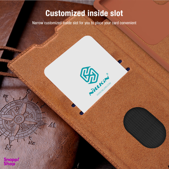 کیف کلاسوری نیلکین مدل Qin Pro Leather Case مناسب برای گوشی موبایل سامسونگ Galaxy S23 Ultra