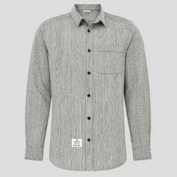 پیراهن آستین بلند پاییزه یقه برگردان مردانه مدل 1986112 رنگ طوسی