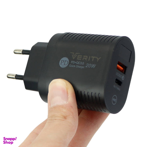 شارژر دیواری وریتی مدل AP-2119 به همراه کابل تبدیل USB-C