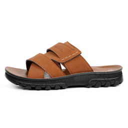 دمپایی مردانه کفش شیما مدل سحاب رنگ نسکافه ای