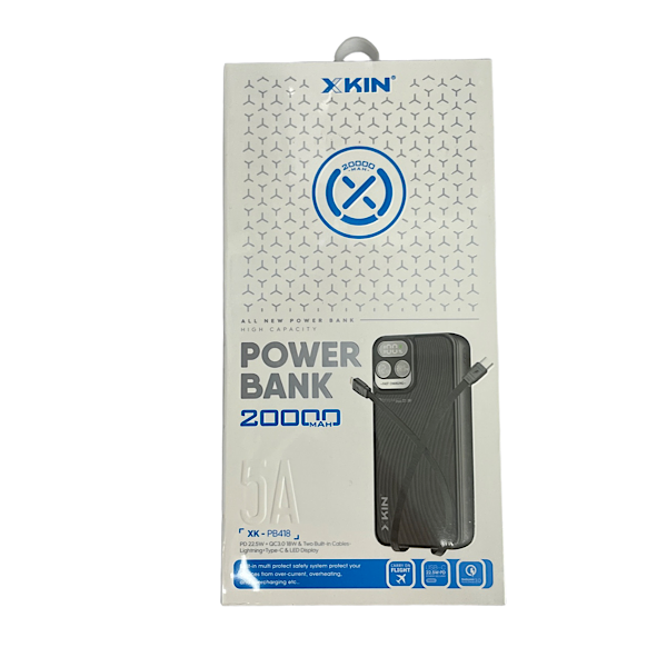 پاوربانک ایکس کین کد PB418 ظرفیت 20000 میلی‌ آمپر ساعت