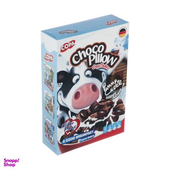 کورن فلکس کوپا مدل بالشتی شکلاتی با مغز کرم کاکائو فندقی Choco Pillow وزن 300 گرم