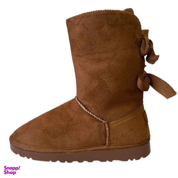 بوت زنانه طرح اگ مدل پشت بندی رنگ عسلی