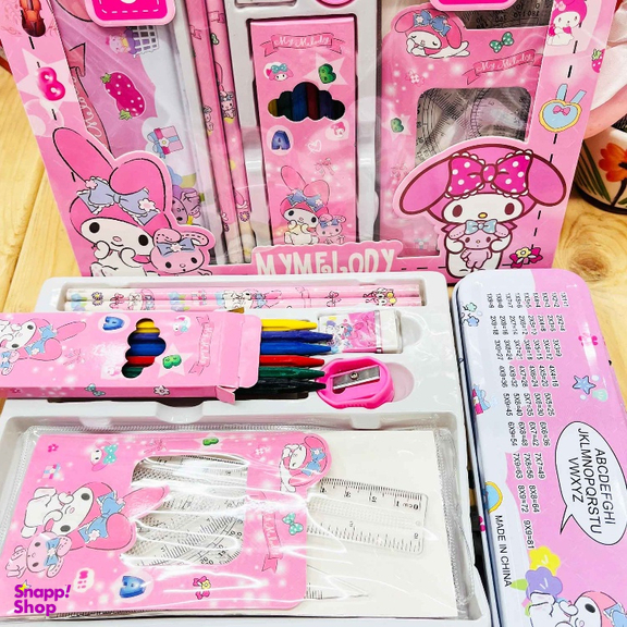 بسته لوازم تحریر مدل ملودی عروسکی کد 131 مجموعه 17 عددی