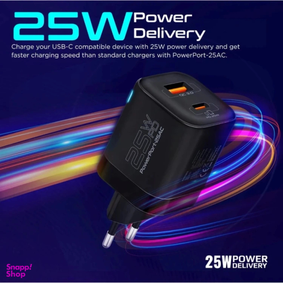 شارژر دیواری پرومیت مدل POWERPORT-25AC.EU