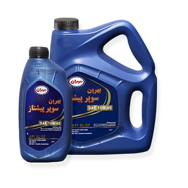روغن موتور بهران مدل سوپر پیشتاز 10w40 مجموعه 2 عددی حجم 5 لیتر
