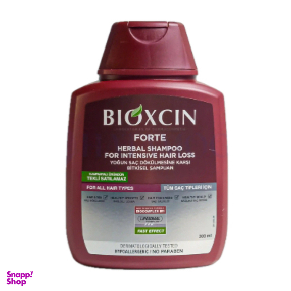 شامپو مو ضد ریزش مو و تقویت کننده مو بیوکسین مدل Forte Herbal shampoo حجم 300 میلیلیتر