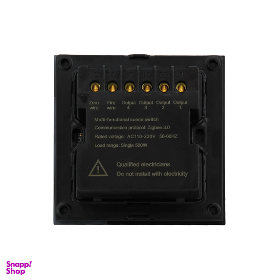 کلید چهار پل هوشمند ساید صفحه نمایشگردار ZIGBEE مدل 221103
