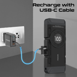 جامپر استارتر و پاوربانک چهار در یک پرومیت مدل PATROLPACK-2 ظرفیت 12000 میلی آمپر ساعت