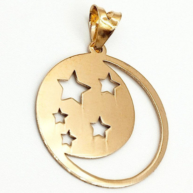آویز گردنبند طلا 18 عیار زنانه مدل ماه و ستاره