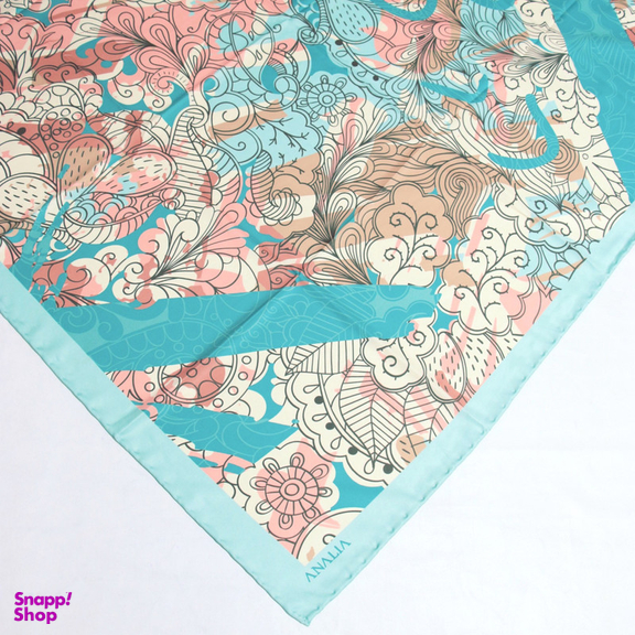 روسری زنانه آنالیا مدل ابریشم مزونی کد 9071