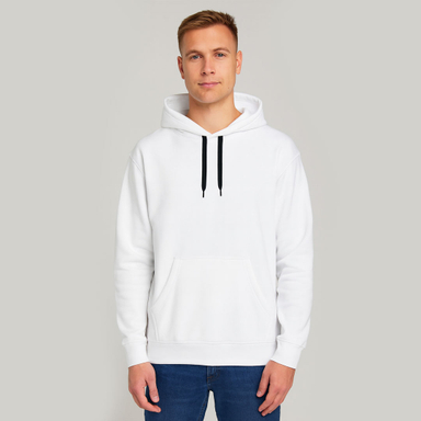 هودی مردانه مدل ساده رنگ سفید