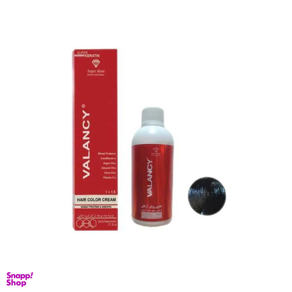 کیت رنگ مو والانسی کد C2 رنگ قهوه ای دودی تیره حجم ۱۰۰ میلی لیتر به همراه اکسیدان