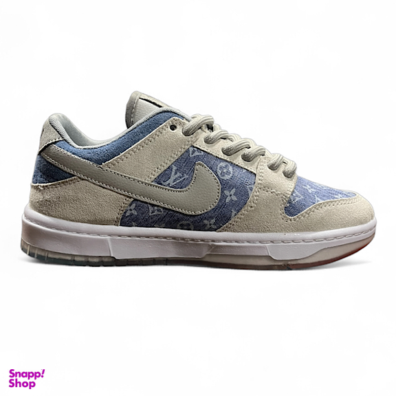 کتانی مردانه طرح نایکی مدل لویی ویتون کد SB رنگ آبی طوسی