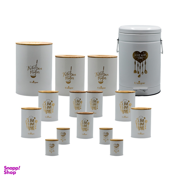 سرویس آشپزخانه 15 پارچه یونیک فانتزی مدل درب بامبو کد 8051