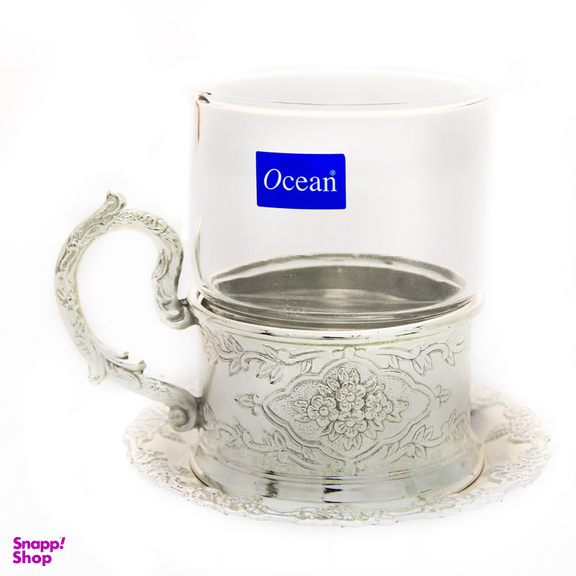 ست فنجان و نعلبکی مدل رز بسته 12 عددی