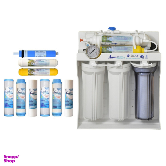 دستگاه تصفیه کننده آب آکوا پیورست مدل ATA- 7009 به همراه فیلتر تصفیه آب مجموعه 9 عددی