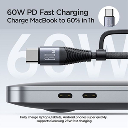 کابل تبدیل USB/USB-C به لایتنینگ/USB-C جوی روم مدل SA37-2T2 طول 1.2 متر