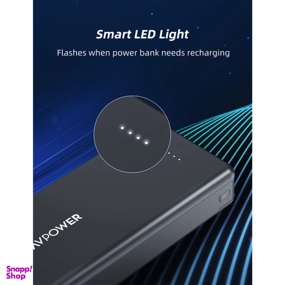 پاوربانک 15 وات راوپاور مدل RP-PB1216 ظرفیت 20000 میلی آمپر ساعت