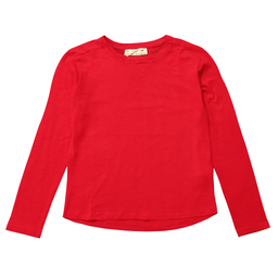 تیشرت آستین بلند دخترانه کولزیون مدل یقه گرد رنگ قرمز