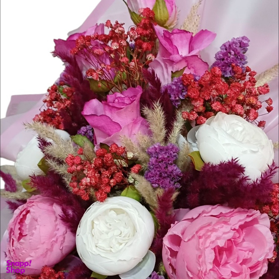 باکس گل مصنوعی کد 68 رنگ صورتی