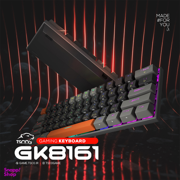 کیبورد بی سیم مکانیکال تسکو مدل GK 8161