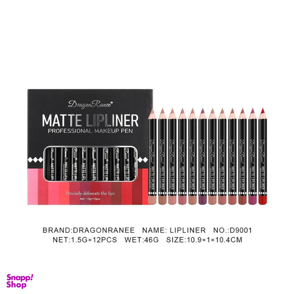 مداد لب دراگون رانی مدل Professional مجموعه 12 عددی