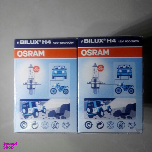 لامپ هالوژن خودرو اسرام مدل h4 بسته دو عددی