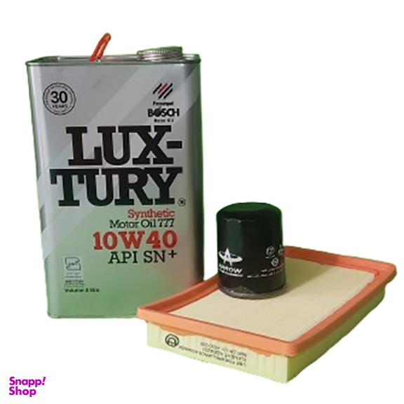 پک روغن موتور بوش مدل لاکچری 10W40 به همراه فیلتر روغن و هوا مبین مناسب برلیانس 220