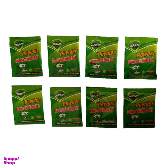 سوسک کش هکر مدل پودر حجم 40 گرم بسته 8 عددی