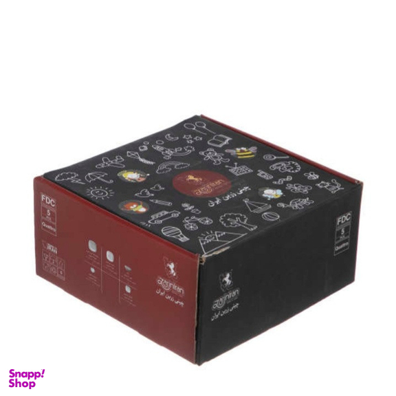 سرویس غذا خوری 5 پارچه کودک چینی زرین ایران مدل ایتالیا اف بیبی پپ درجه عالی